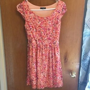 Floral Lace Dress - Sequin Hearts